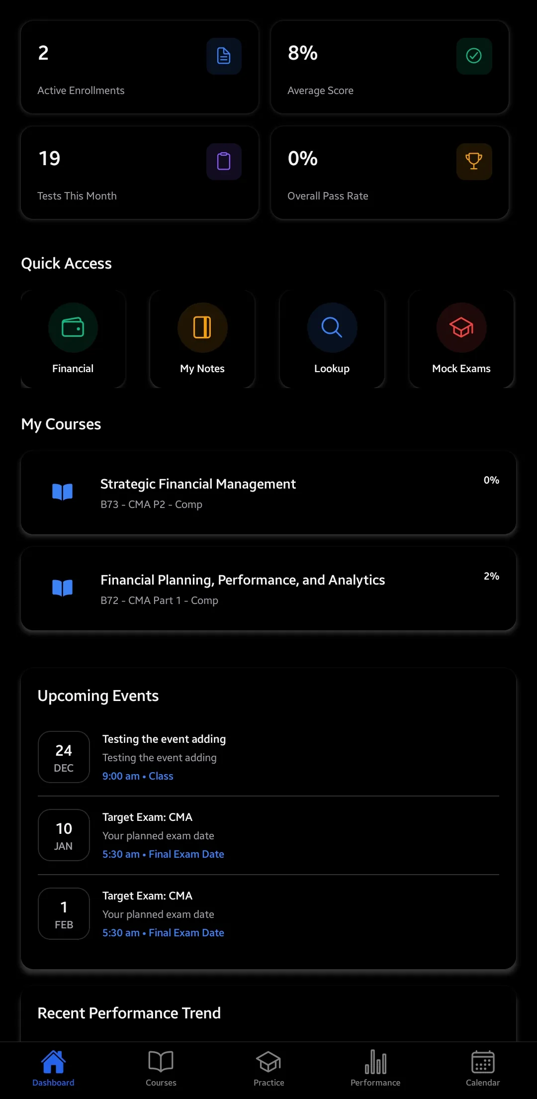 Global Fin X Android app, screen 3 of 8