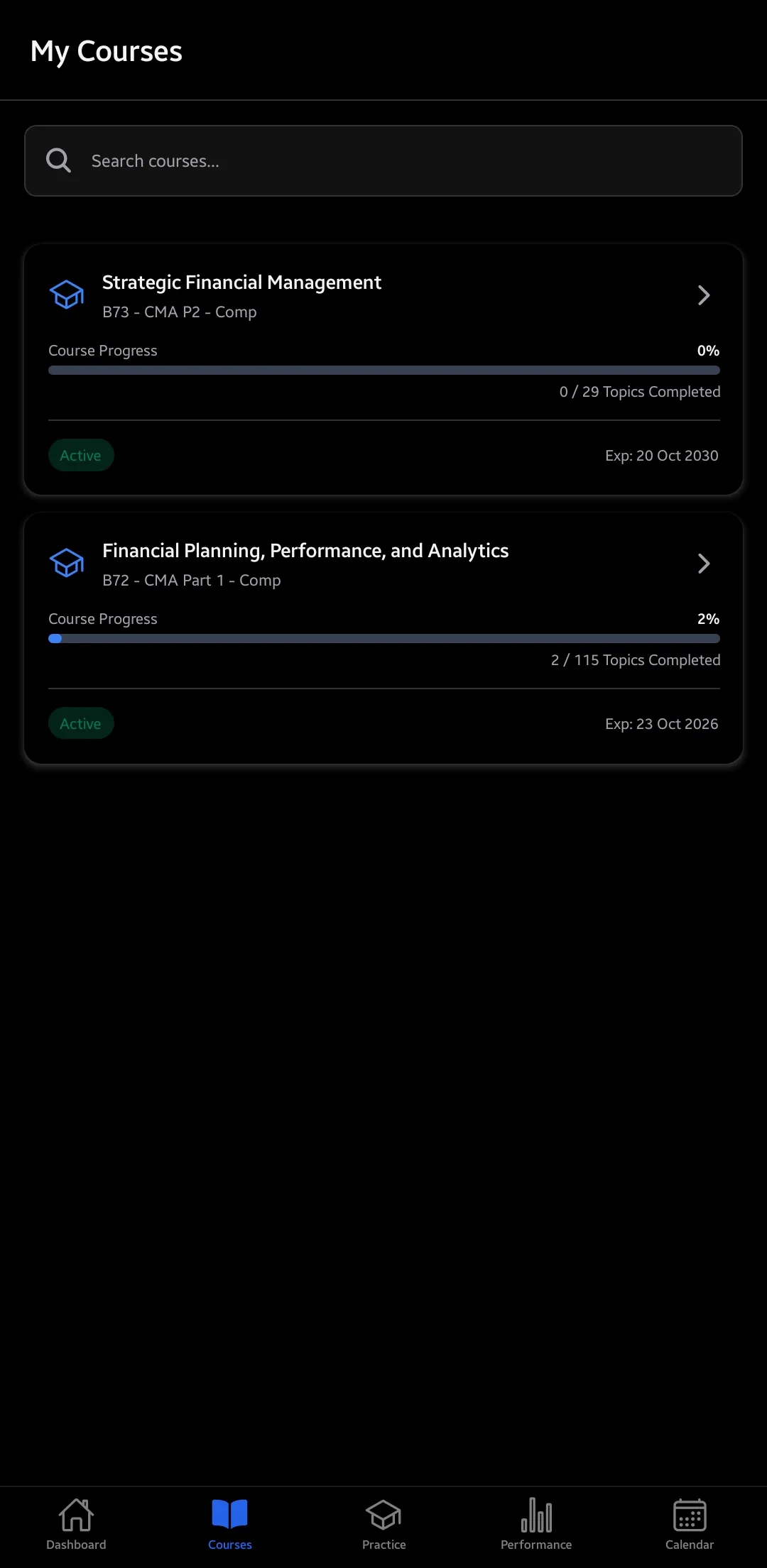 Global Fin X Android app, screen 5 of 8
